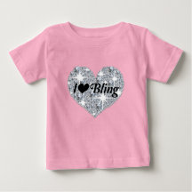 Diseño de Baby Pink Faux con diamantes "I Love Bli