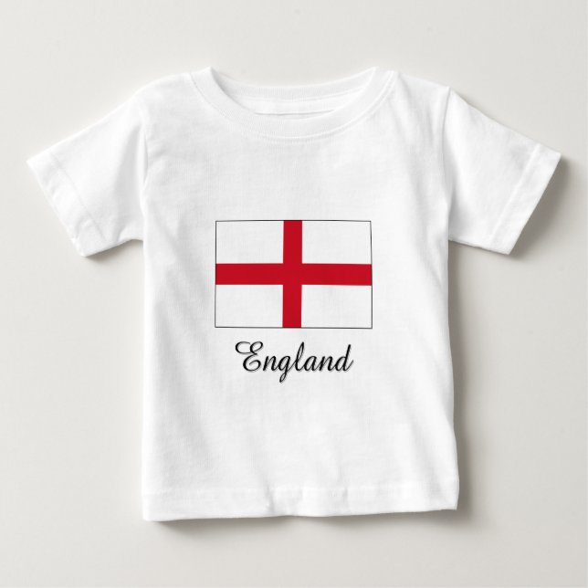 Camiseta De Bebé Diseño de bandera de Inglaterra (Anverso)