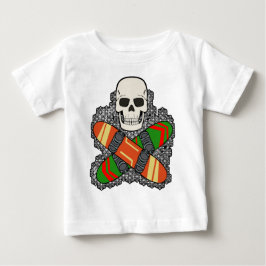 Camiseta De Bebé Diseño de bandera pirata Jolly Roger de cráneo de
