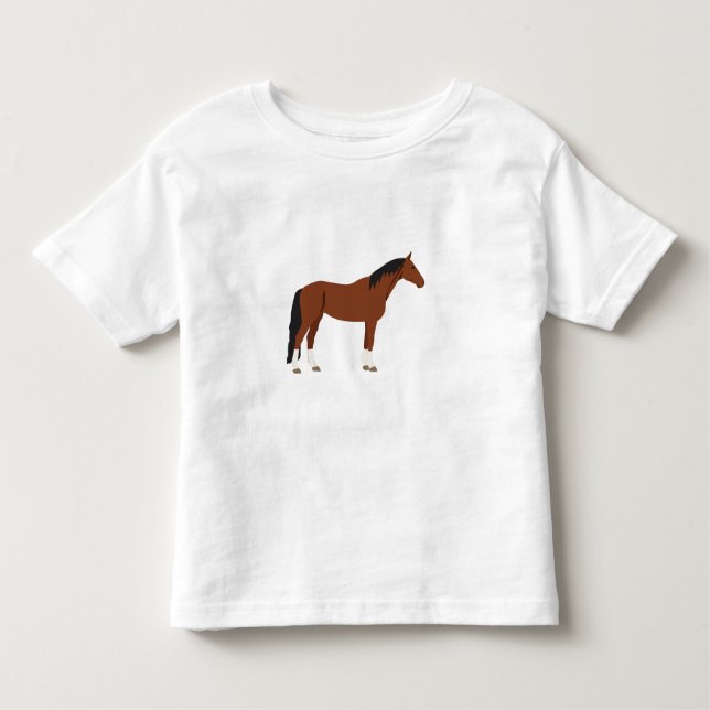 Camiseta De Bebé Diseño de caballos (Anverso)