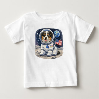 Camiseta De Bebé Diseño de cachorro astronauta lindo para niños - A