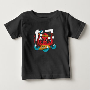 Camiseta De Bebé Diseño de Chef de Sushi de Pulpo Divertido