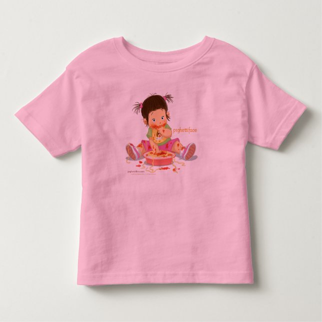 Camiseta De Bebé Diseño de Chica de Psghettiface - niño pequeño (Anverso)