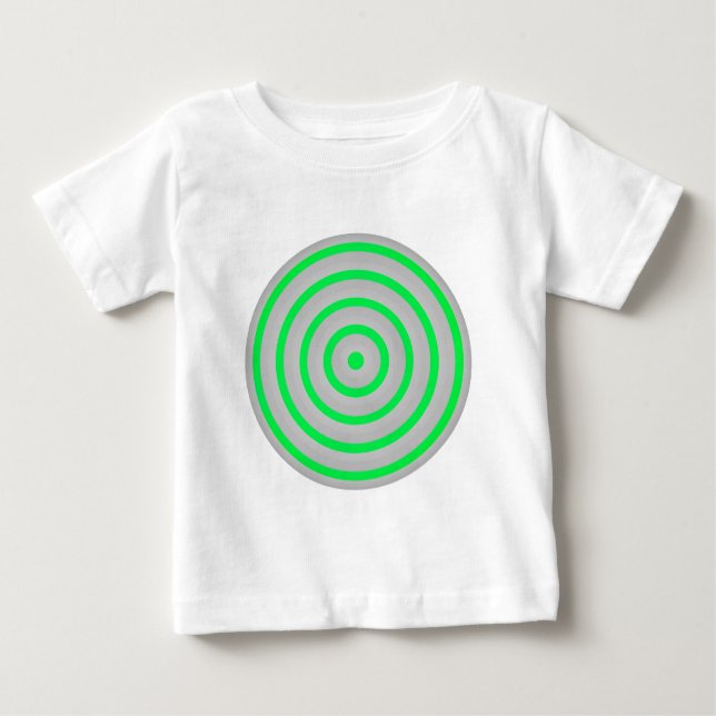 Camiseta De Bebé Diseño de Círculo Concéntrico Colorido Personaliza (Anverso)