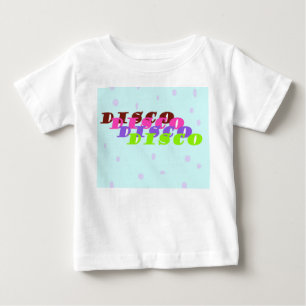 Camiseta De Bebé Diseño de cita disco de color pastel moderno