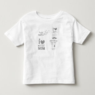Camiseta De Bebé Diseño de citas de texto inspiradas en la familia