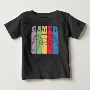Camiseta De Bebé Diseño de Controlador de Juego Retro para Jugadore