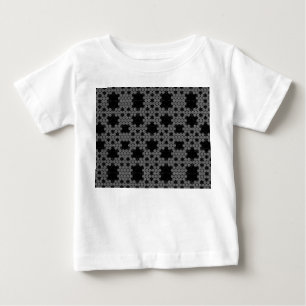 Camiseta De Bebé Diseño de copo de nieve fractal crochet B&W