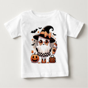 Camiseta De Bebé Diseño de cosecha de fantasmas de Mama Retro Hallo