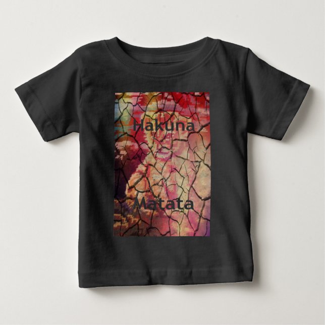 Camiseta De Bebé Diseño de Cubo de León Hakuna Matata (Anverso)