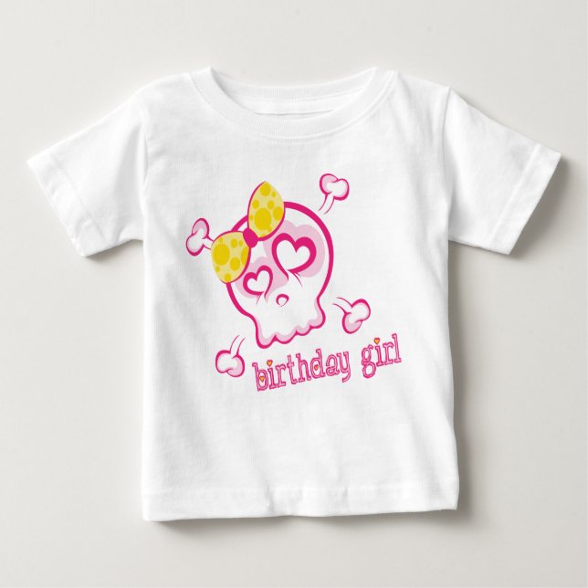 Camiseta De Bebé Diseño de cumpleaños del Chica Cutsie Artistic Sku (Anverso)