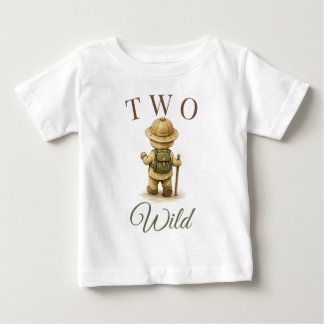 Camiseta De Bebé Diseño de cumpleaños del oso explorador boho