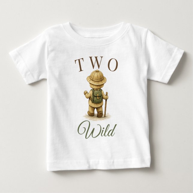 Camiseta De Bebé Diseño de cumpleaños del oso explorador boho (Anverso)