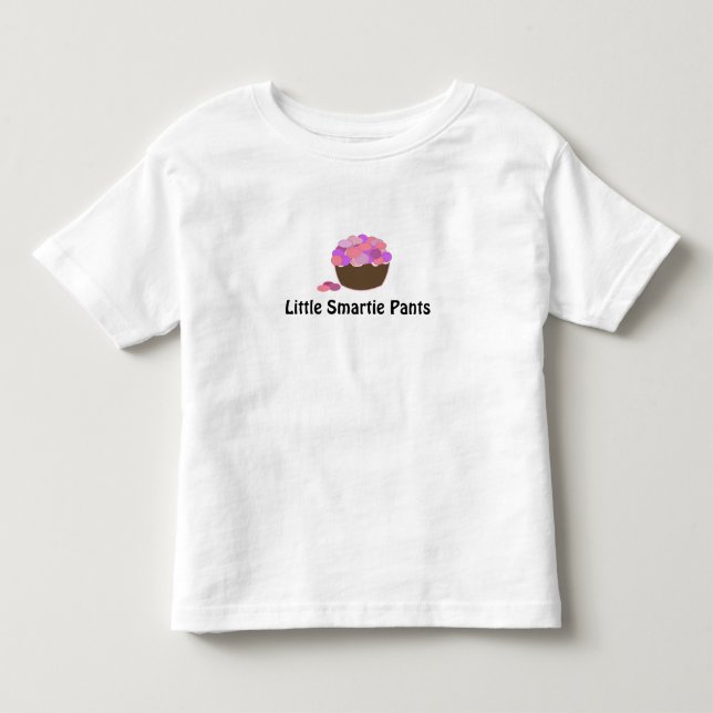 Camiseta De Bebé Diseño de Cupcake Little Smartie Pants (Anverso)