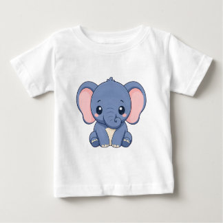 Camiseta De Bebé Diseño de dibujos animados de elefante bebé lindo