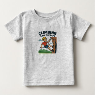 Camiseta De Bebé Diseño de dibujos animados de escalador de rocas '