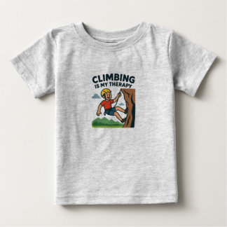 Camiseta De Bebé Diseño de dibujos animados de escalador de rocas '