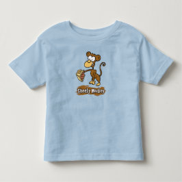 Camiseta De Bebé Diseño de dibujos animados de mono travieso