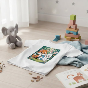 Camiseta De Bebé Diseño de dibujos animados para niños con amigos a
