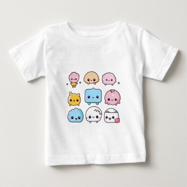 Camiseta De Bebé Diseño de Doodle de Personalizado Cuto (Anverso)