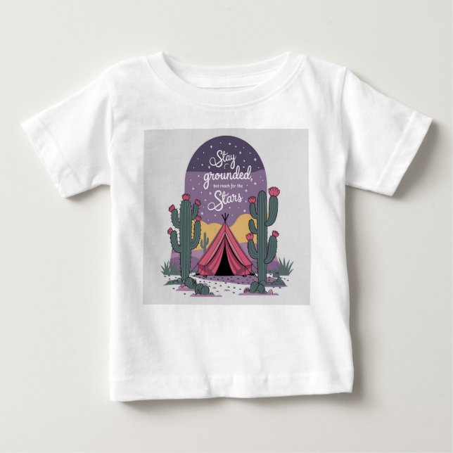 Camiseta De Bebé Diseño de espacio dinámico (Anverso)
