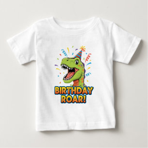 Camiseta De Bebé Diseño de fiesta de cumpleaños de dinosaurio adora