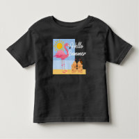 Diseño de flamencos rosados de verano Hello - Todd