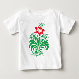 Camiseta De Bebé Diseño de Flor Ornamental – Elegante