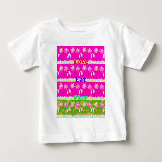 Camiseta De Bebé Diseño de flores de juego de amor inspirador (Anverso)