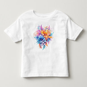 Camiseta De Bebé Diseño de flores florales acuarela-24683