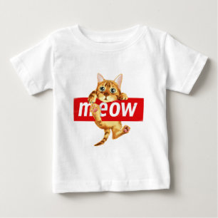 Camiseta De Bebé Diseño de gatito señal Meow