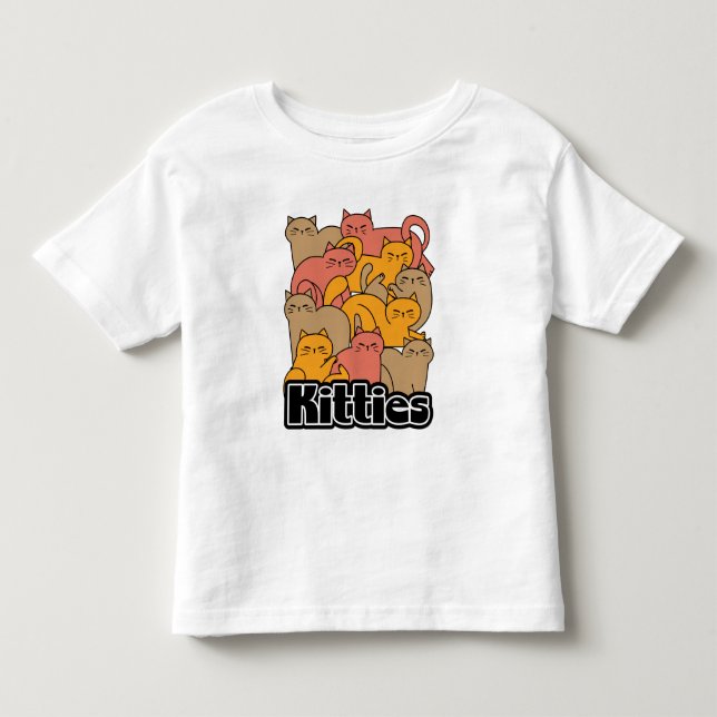 Camiseta De Bebé Diseño de gatitos curados - Arte gato adorable (Anverso)
