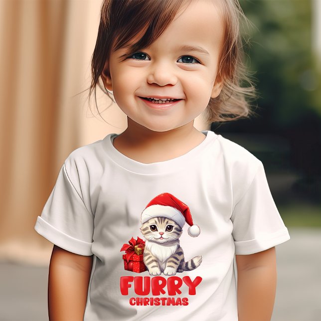 Camiseta De Bebé Diseño de gatitos para Navidades de peluche (Subido por el creador)