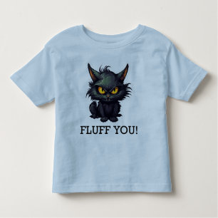 Camiseta De Bebé Diseño de gato negro para bebés - Todler Fine Jers