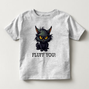 Camiseta De Bebé Diseño de gato negro para bebés - Todler Fine Jers