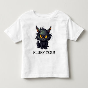 Camiseta De Bebé Diseño de gato negro para bebés - Todler Fine Jers