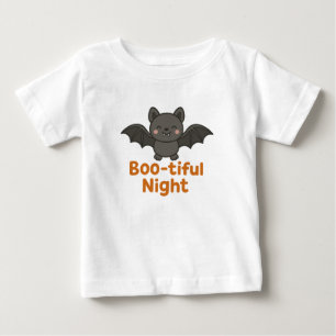 Camiseta De Bebé Diseño de Halloween de Murciélago Volador Lindo No