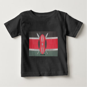 Camiseta De Bebé Diseño de Harambe con la bandera de Kenia