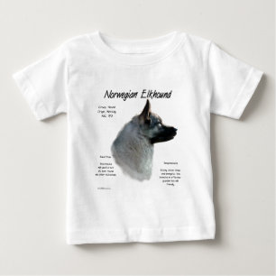 Camiseta De Bebé Diseño de historia de elkhound noruego