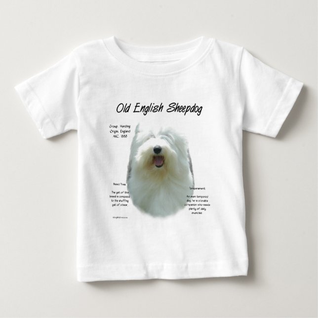 Camiseta De Bebé Diseño de historia de Sheepdog en inglés (Anverso)