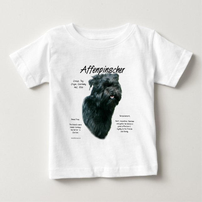 Camiseta De Bebé Diseño de historial de Affenpinscher (Anverso)