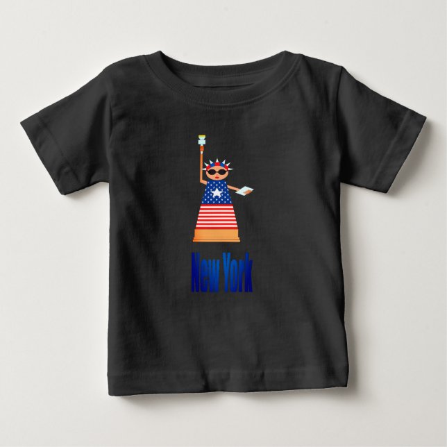Camiseta De Bebé Diseño de iconos de Nueva York (Anverso)