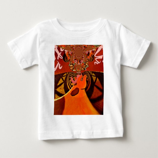 Camiseta De Bebé Diseño de imágenes divertidas de Giraffe (Anverso)