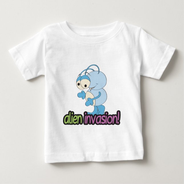 Camiseta De Bebé Diseño de invasión de extranjeros 2 (Anverso)