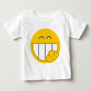 Camiseta De Bebé Diseño de la cara que ríe nerviosamente