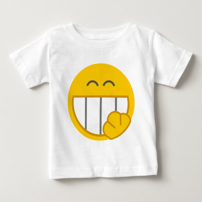 Camiseta De Bebé Diseño de la cara que ríe nerviosamente (Anverso)