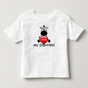 Camiseta De Bebé Diseño de la cebra con "mí amo mi grauntie "