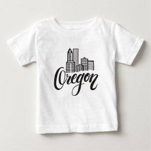 Camiseta De Bebé Diseño de la tipografía de Oregon