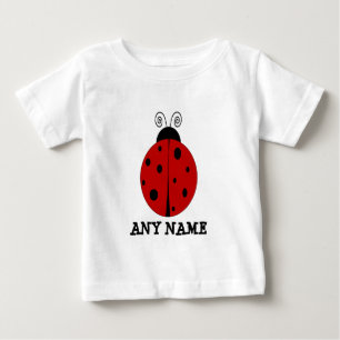 Camiseta De Bebé Diseño de LADYBUG personalizado con CUALQUIER NOMB
