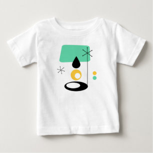 Camiseta De Bebé diseño de lámpara moderno de mediados de siglo azu